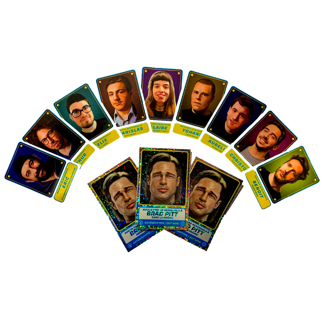 STICKERS BRAD PITT + VIGNETTES PANINI